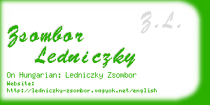 zsombor ledniczky business card